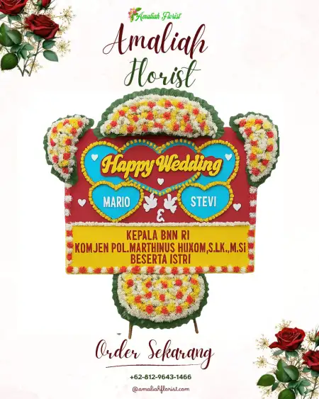 Papan Bunga Pernikahan Penggung